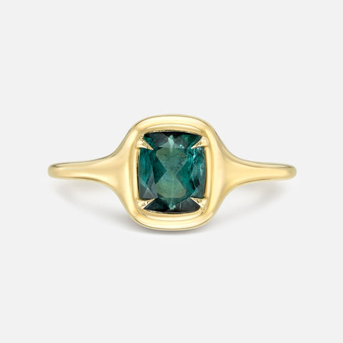 Gemstone Mini Skinny Signet Ring