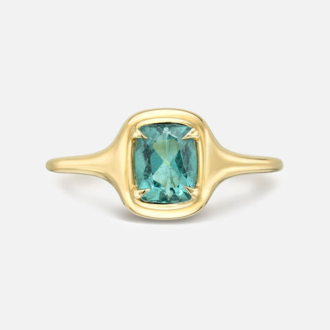 Gemstone Mini Skinny Signet Ring