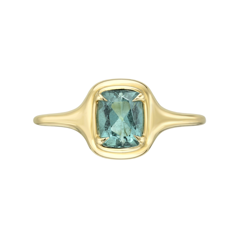 Gemstone Mini Skinny Signet Ring
