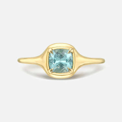 Gemstone Mini Skinny Signet Ring