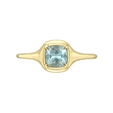 Gemstone Mini Skinny Signet Ring