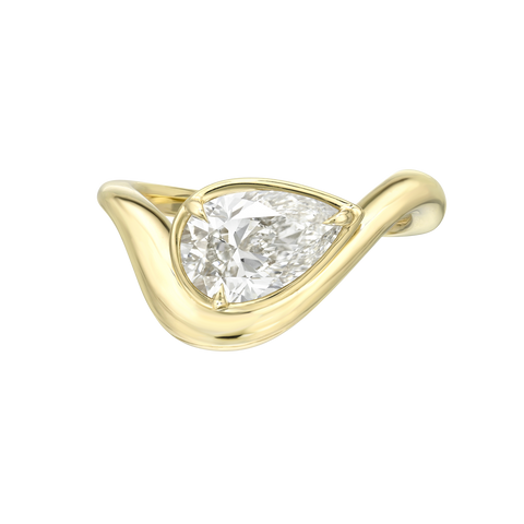 Pear Swoop Ring