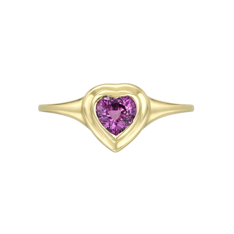 Gemstone Mini Skinny Signet Ring