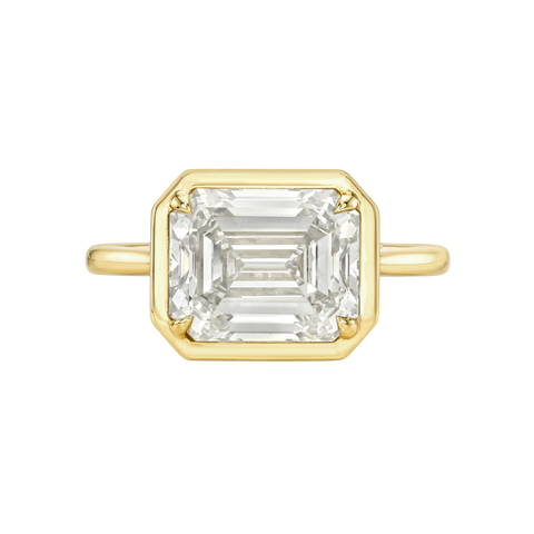 Emerald Cut Prong Set Solitaire Ring