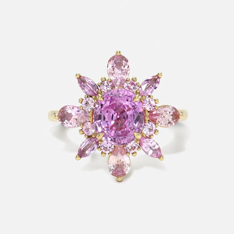 Gemstone Flower Ring