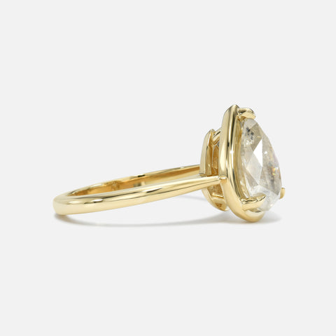 Pear Solitaire Ring